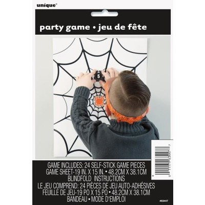 Halloween Pin the Spider on the Spiderweb Party Game Pk 1