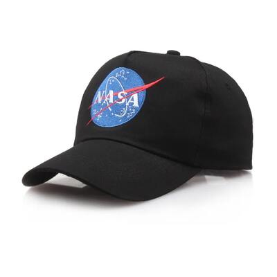 Black NASA Cap Hat Astronaut Costume Space