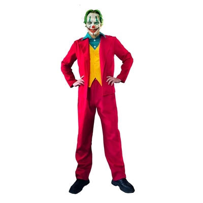 Adult Red Joker Suit Halloween Costume Medium