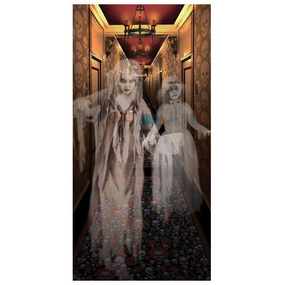 Halloween Hallway with Spirits Poster Decoration (76cm x 152cm) Pk 1