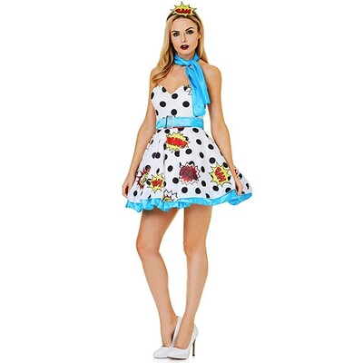 Adult Miss Pop Art Costume (Small 8-10) Pk 1