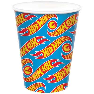 Hot Wheels Logo Paper Party Cups Pk 8