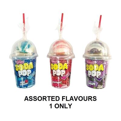 Soda Pop Lollipop Popping Candy Assorted Flavours Pk 1