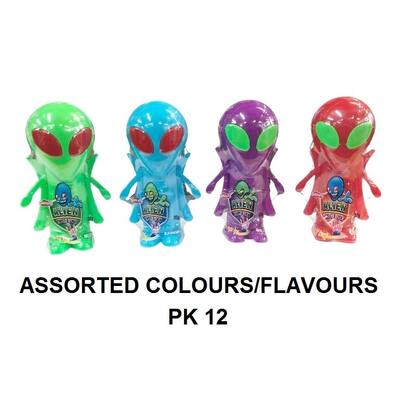 Alien Twist & Lick Candy Assorted Flavours Pk 12