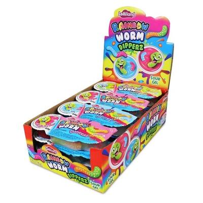 Rainbow Worm Dipperz Lollies Assorted Flavours 60g Pk 12