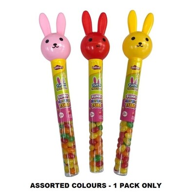 Easter Bunny Jelly Bean Tube 80g Pk 1 Assorted Colour