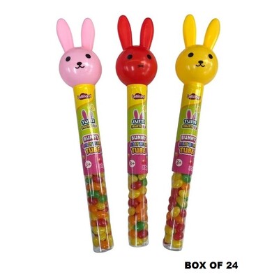 Easter Bunny Jelly Bean Tube 80g Pk 24 Assorted Colour