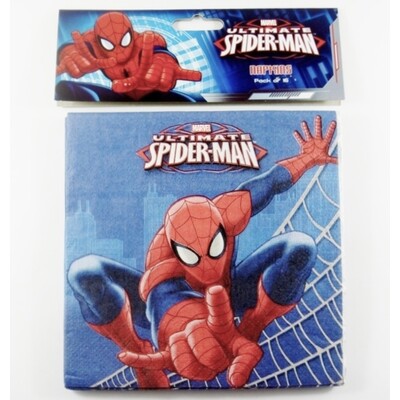 Ultimate Spiderman Napkins Pk16 - Marvel