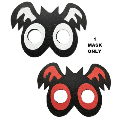 Halloween Red or White Felt Bat Mask (Pk 1)