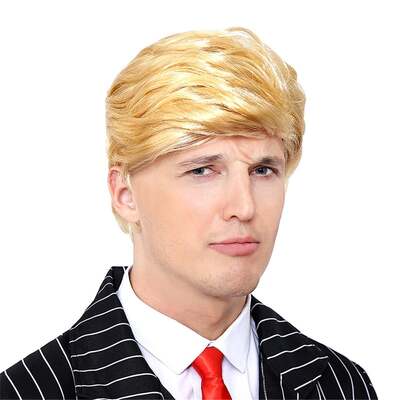 Short Blonde Mr President Trump Wig