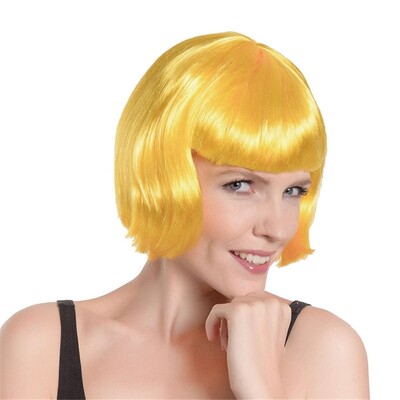 Adult Yellow Bob Wig Costume Accessory