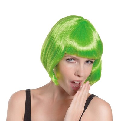 Adult Green Bob Wig Costume Accessory