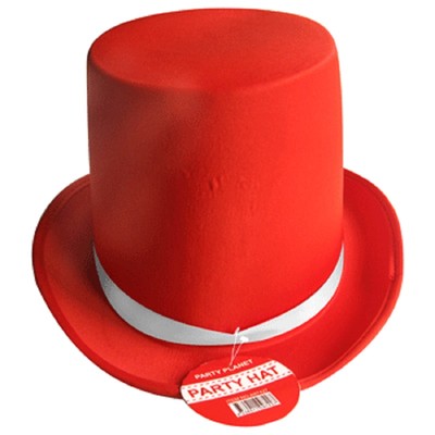 Red Top Hat Pk 1 - Fancy Dress Hats - Shindigs.com.au