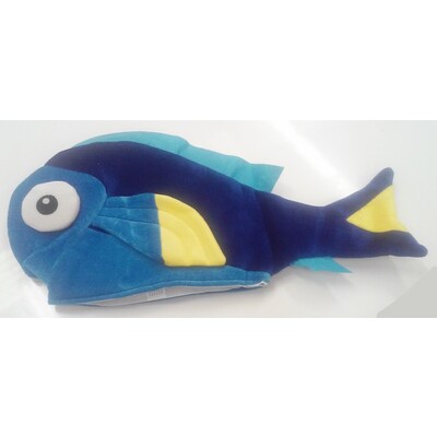 yellow and blue fish hat