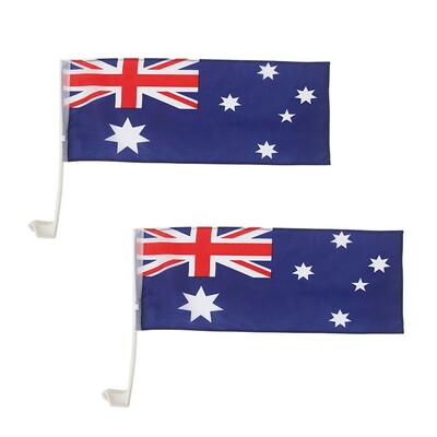 Australia Day Aussie Car Flag Pk 2