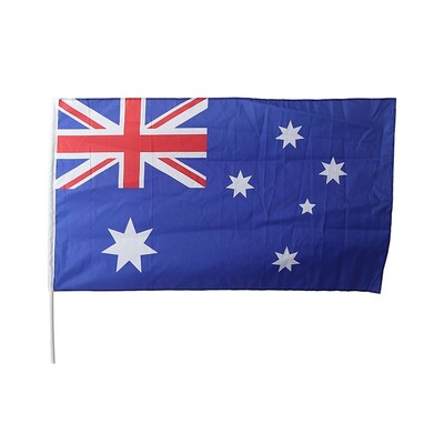 Australian Aussie Flag on Pole Flag Waver 90 x 150cm