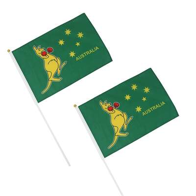 Australian Boxing Kangaroo Large Flag Wavers Pk 2