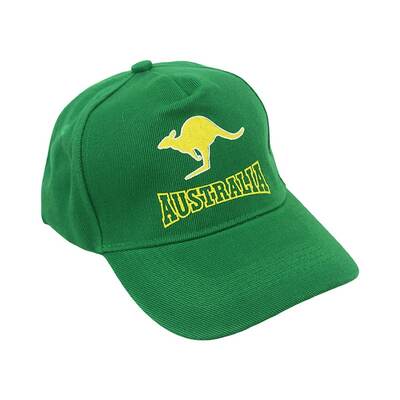 Adult Australia Green & Gold Kangaroo Hat Cap