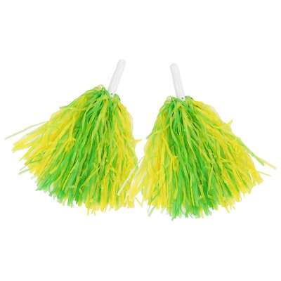 Aussie Green & Gold Pom Poms Olympics Sports Pk 2