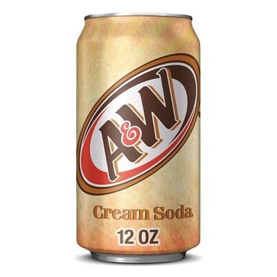 A & W Cream Soda Soft Drink Can 355ml Pk 1