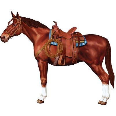 Wild West Horse Jointed Cardboard Cut Out 97cm