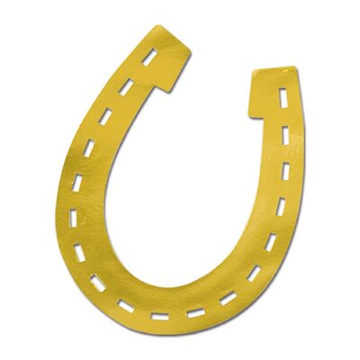 Gold Foil Horseshoe Cutout Decoration Western Melbourne Cup