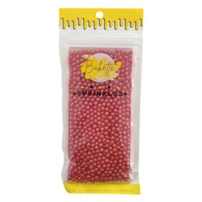 Bakette Pearly Red Sugar Pearls Cake Sprinkles 56g