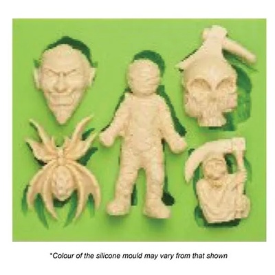 Halloween Scareys 5 Cavity Silicone Fondant Mould