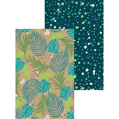 Leaves & Spots Double Sided Gift Wrap 1 Sheet