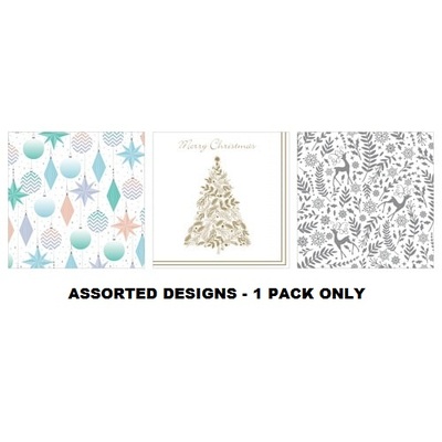 Assorted Pastel Christmas 2 Ply Lunch Napkins Pk 20