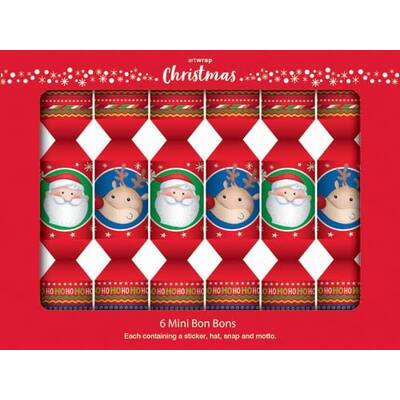 Mini Santa & Rudolph Christmas Bon Bons 6in Pk 6