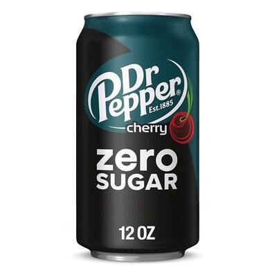 Dr Pepper Cherry Zero Sugar Soft Drink Can 355ml Pk 1