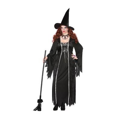 Adult Dark Witch Black Dress Costume Large 12-14