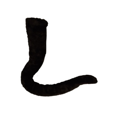 Black Bendable Plush Fur Costume Cat Tail
