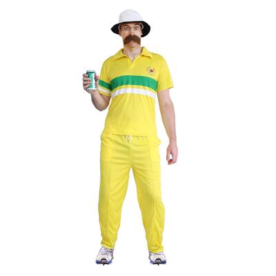 Adult 1980's Cricketer Costume Mens Large