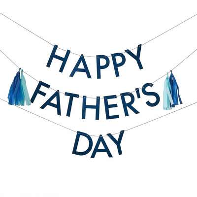 Ginger Ray Happy Father's Day Tassel Bunting Banner