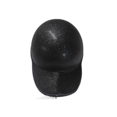 Black Glitter Jockey Hat Cap (Pk 1)