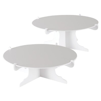 Reusable White Dessert Display Stand Pk 2