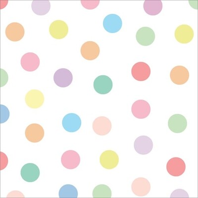 Rainbow Pastel Dots Lunch Napkins 2 Ply Pk 20