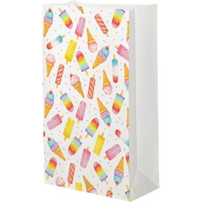 Ice Creams Paper Party Loot Bags 8 Pack