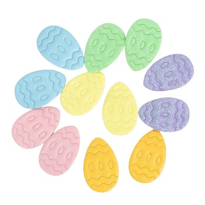 Pastel Easter Eggs Stickers 3x4.5cm Pk 12 Craft Supplies