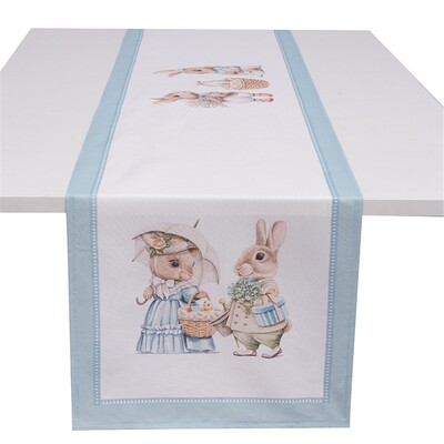 Old World Easter Fabric Table Runner Pk 1 33x180cm 