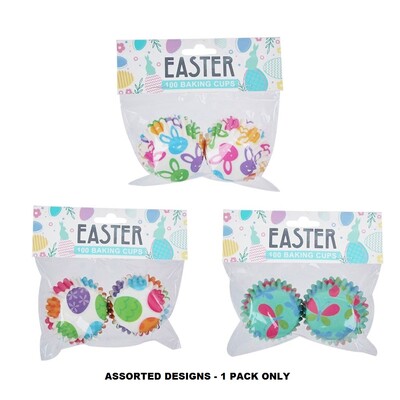 Easter Mini Cupcake Cases Baking Cups Pk 100 Assorted Designs