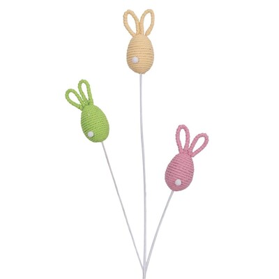 Easter Bunny Twine Eggs Pick Decoration 57cm