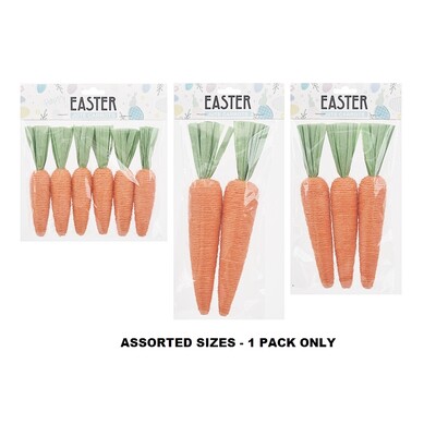 Easter Twine Carrots Decorations 1 Pack Assorted