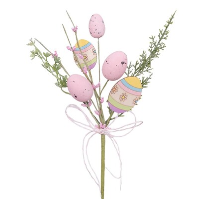 Pastel Easter Egg Bouquet Pick Decoration 25cm