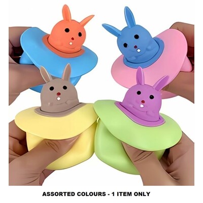 Easter Squishy Pop Up Bunny Hat Squeeze Toy Pk 1 Assorted Colours