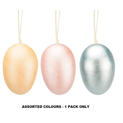 Hanging Foam Eggs Easter Decorations Pk 2 Assorted Colours