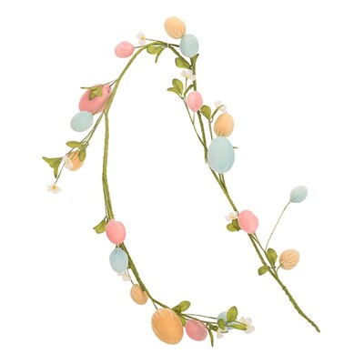 Velvet Easter Egg Garland Decoration 120cm