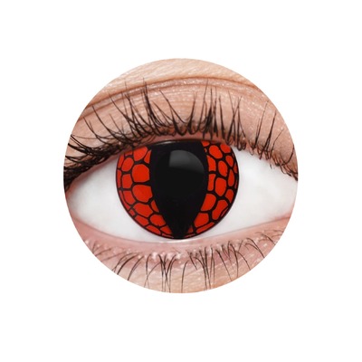 EyeFX Red Dragon Costume Contact Lenses & Case